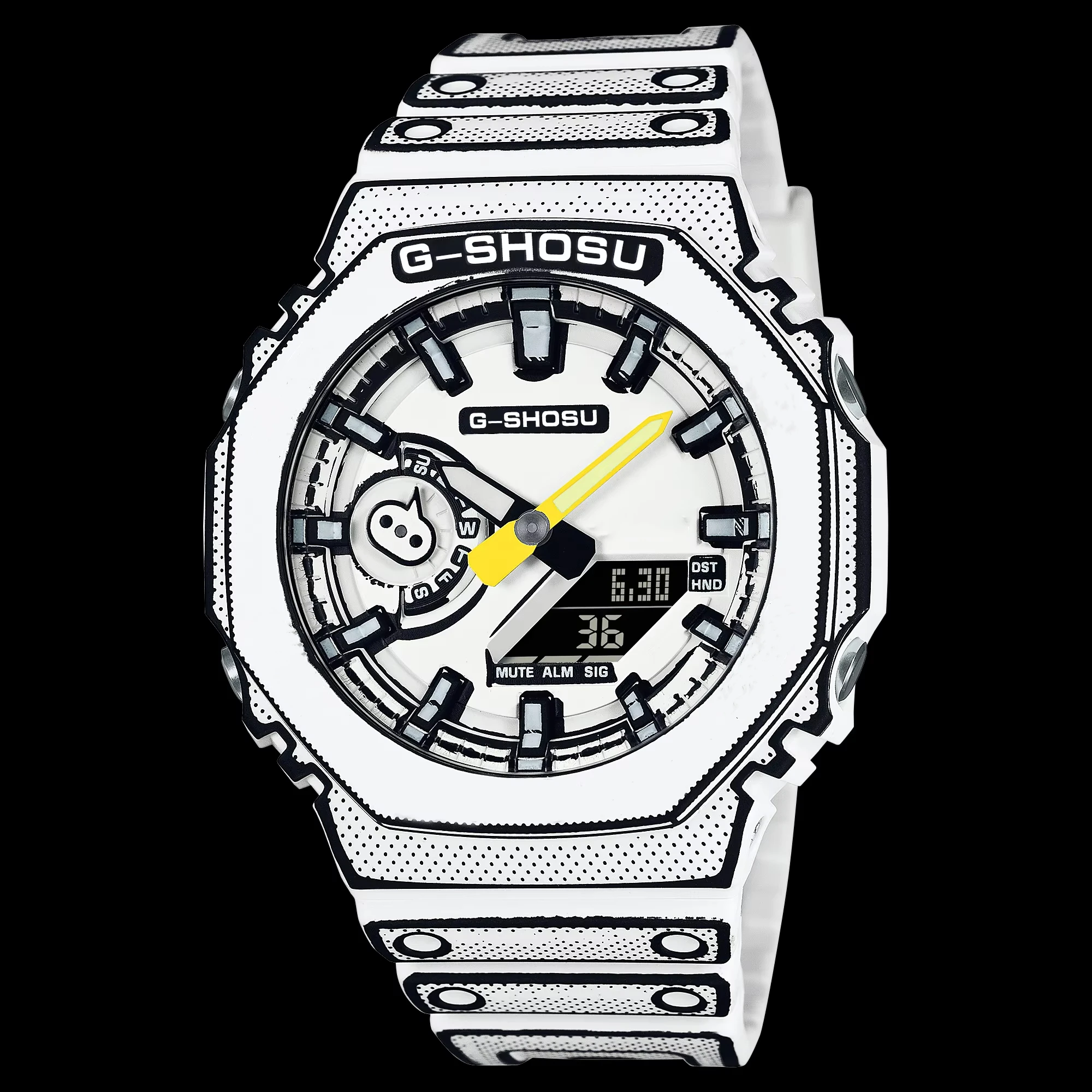Sport Electronic Unisex Watch LED Dual Display World Time Full Function Large Dial Manga 2100 Series 5