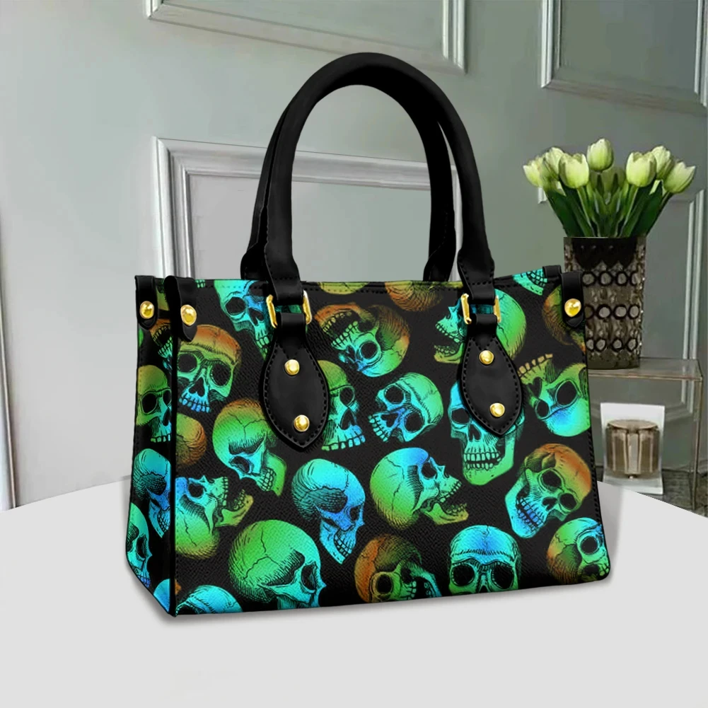 

The Lovers Skull Tarot Pu Leather Bag Handbag for Women Large Shoulder Handbags with Long Strape High Quality Female Tote Bag