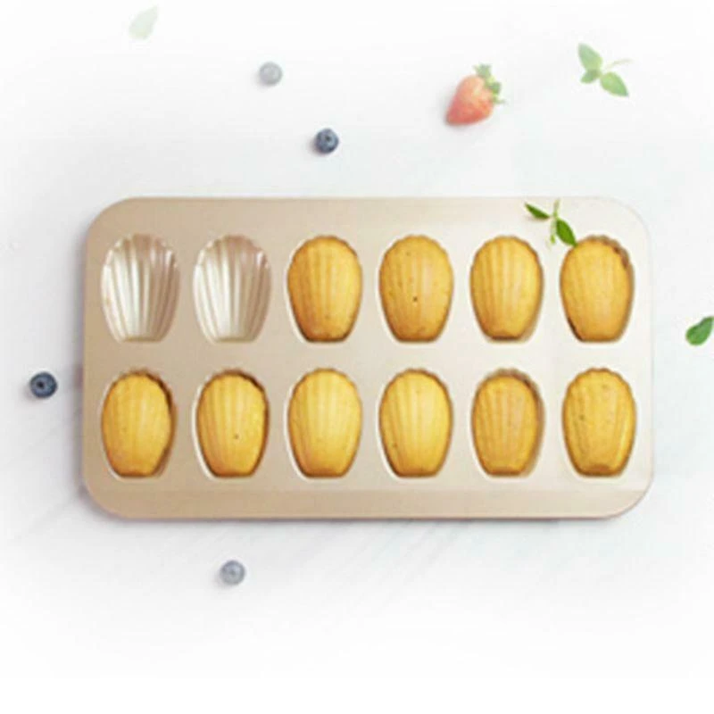 Shell Shaped Nonstick Madeleine Pan Carbon Steel Mold Baking Mould Tools 12Cup cake mould