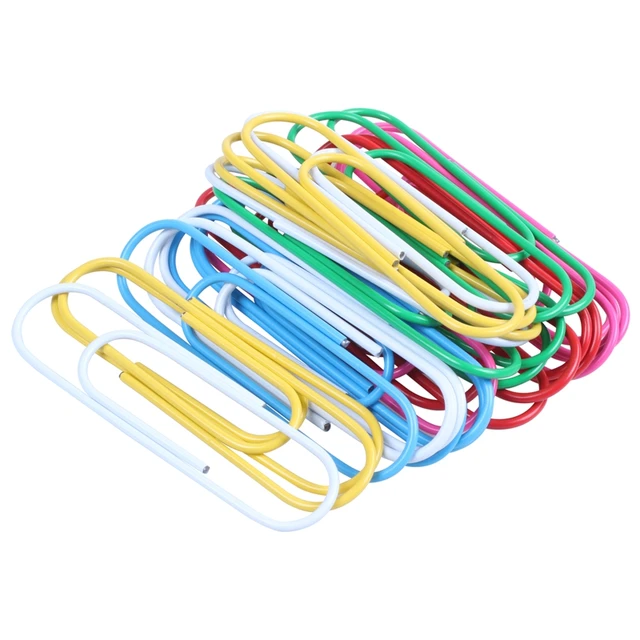 Super Large Paper Clips Vinyl Coated, 30 Pack 4 Inch Assorted Color Jumbo  Paper Clip Holder, Multicolored Giant Big Sheet Holder - AliExpress