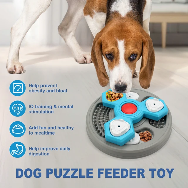 2-Layers Dog Puzzle Toys Slow Feeder Food Dispenser Interactive Increase Puppy IQ Anti-Choking Tableware Dog Licking Plates 3