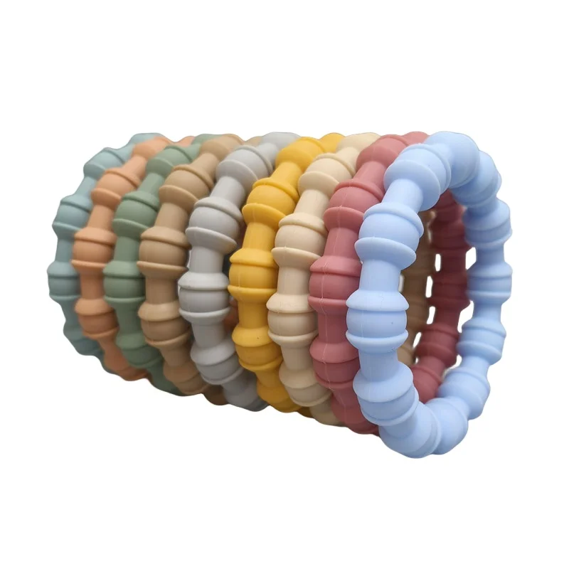 Baby food grade silicone teethers children's bracelet baby teething stick children mouth muscle trainer