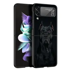 Lion Tiger King Animal Design Hard Cover Phone Case - Black for Z Flip3 5G (A9)