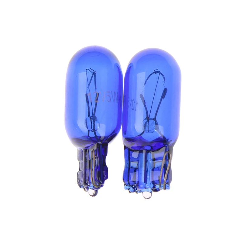 10Pcs T10 W5W 168 Halogen Car Bulbs 12V 5W 6000K Xenon White Instrument Light Reading Light Clearance Signal Lamp