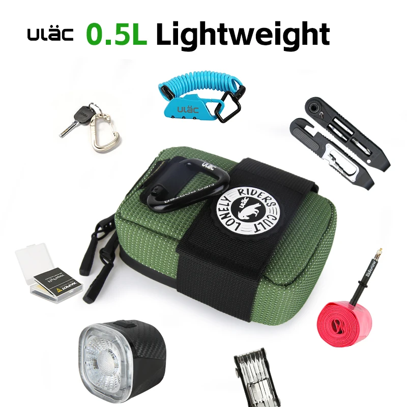 ULAC Mini Portable Bicycle Saddle Bag 0.5L Waterproof Tail