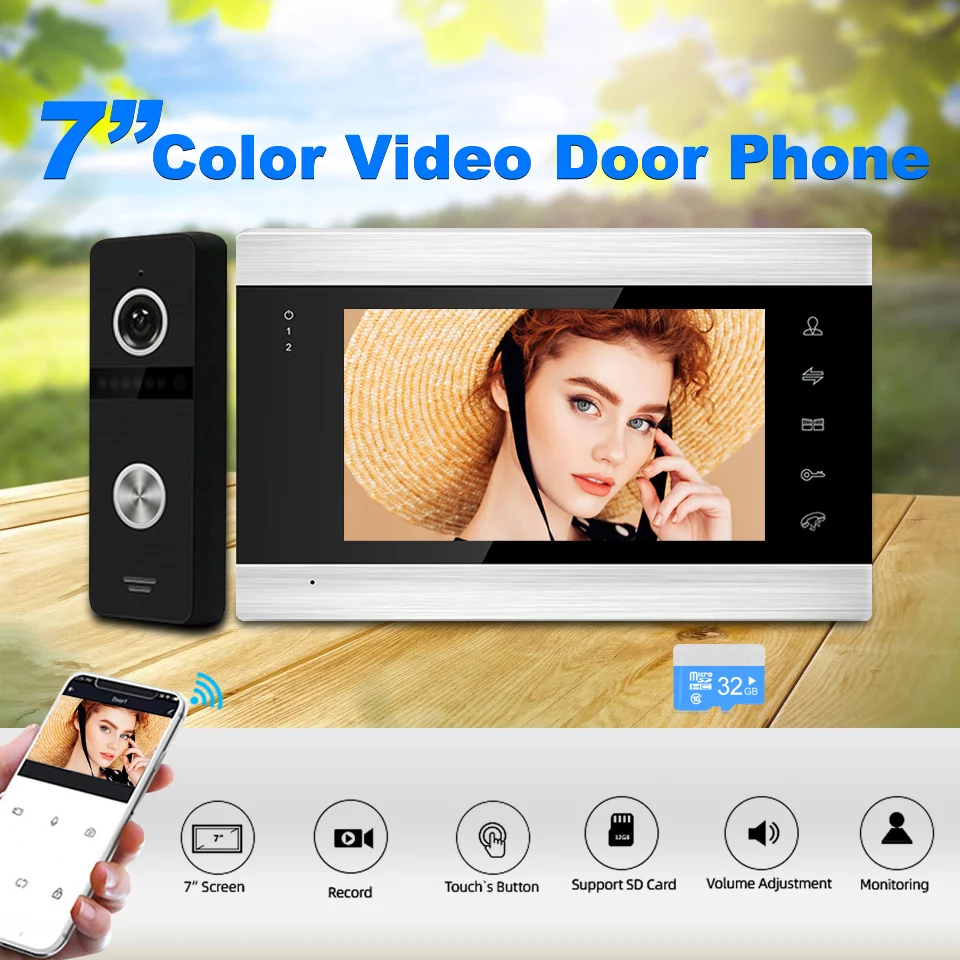 

Smart Tuya 1080P WiFi DoorBell Camera Home Peephole Door Camera WIFI Video Intercom Door Support Remote Unlock For Home