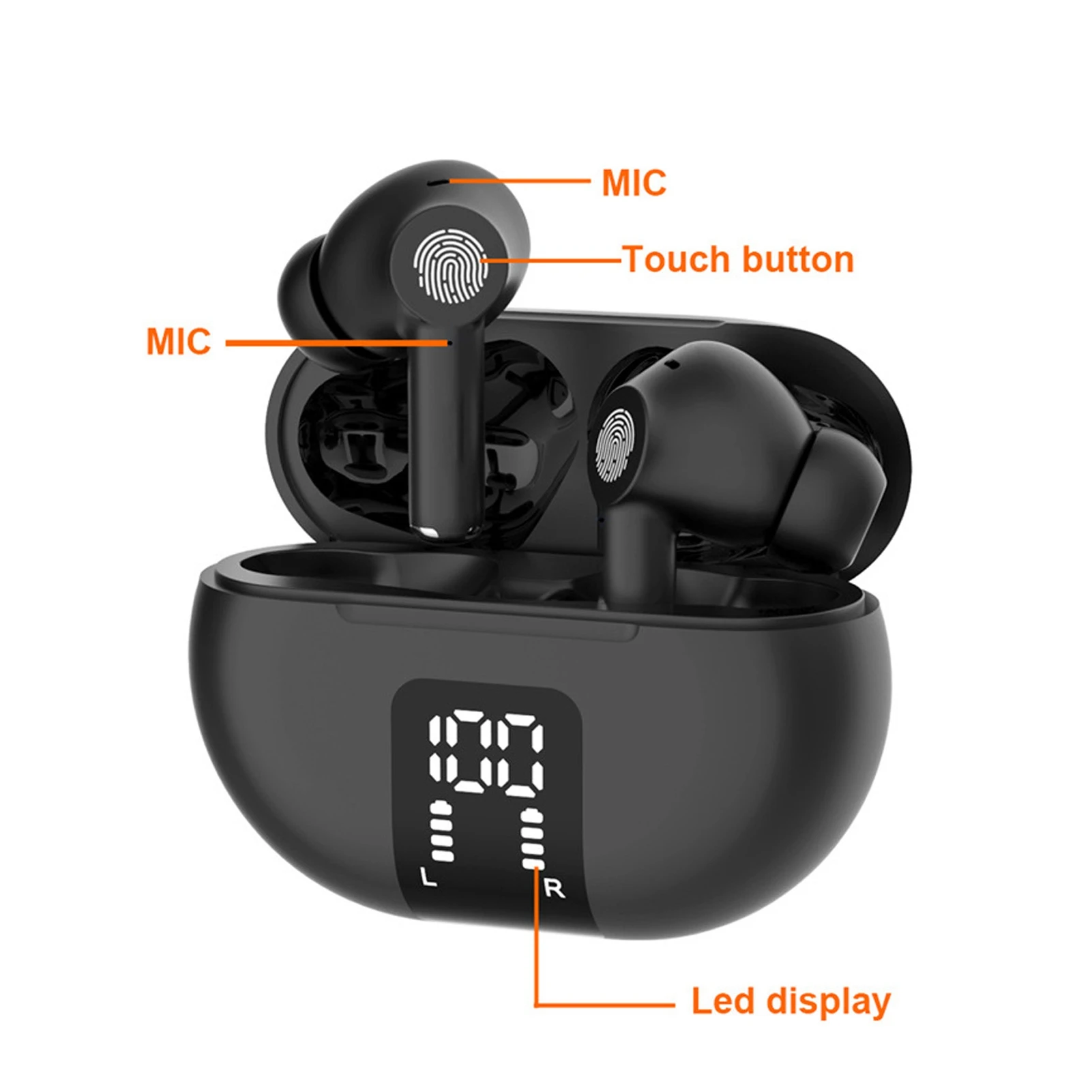 M10 Translator Earbuds Support 140 Languages Two Way Translator Dual Mic Noise Reduction Real Time Language Translator for Study