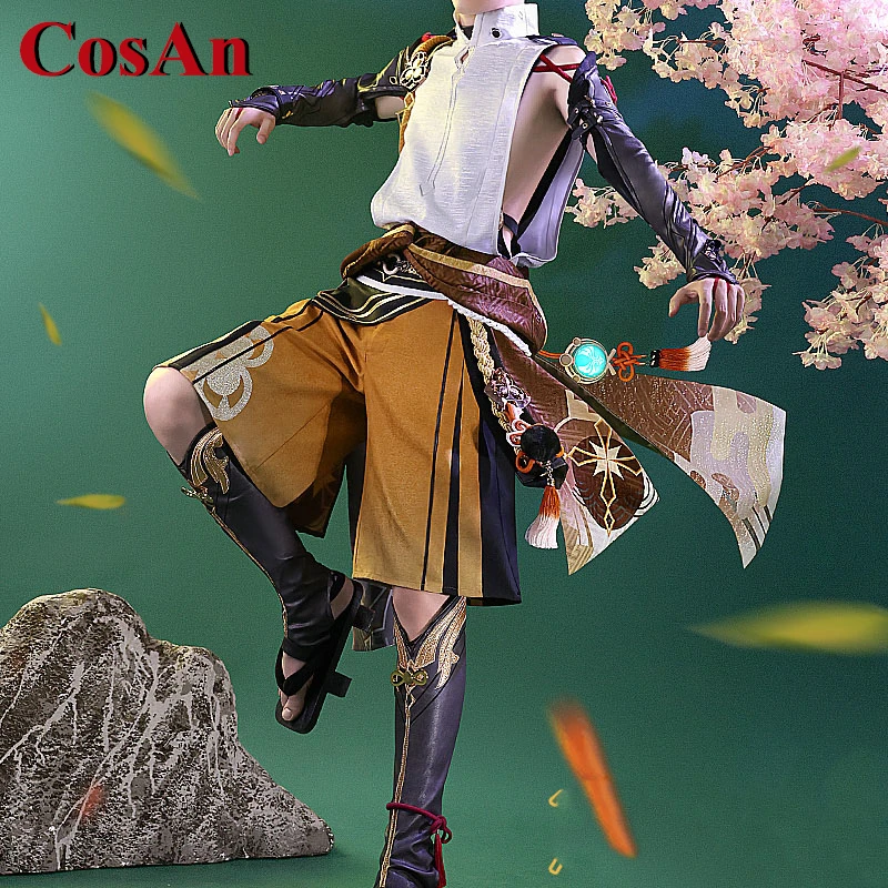 

CosAn Game Genshin Impact Shikanoin Heizou Cosplay Costume Detective Combat Uniform Activity Party Role Play Clothing