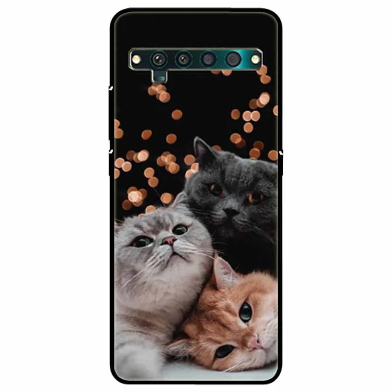 Shockproof Silicone Cat Lion TPU Back Case - Soft Protective Cover