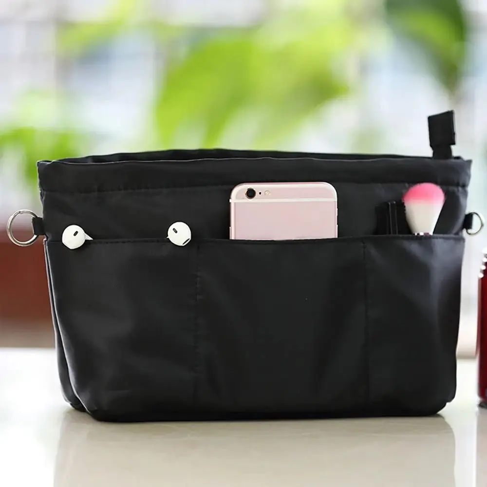 1Pcs New Storage Bags Insert Cosmetic Bag Felt with Zipped Top Linner Bag Portable Multi-Pocket Women Handbag Organizer Purse