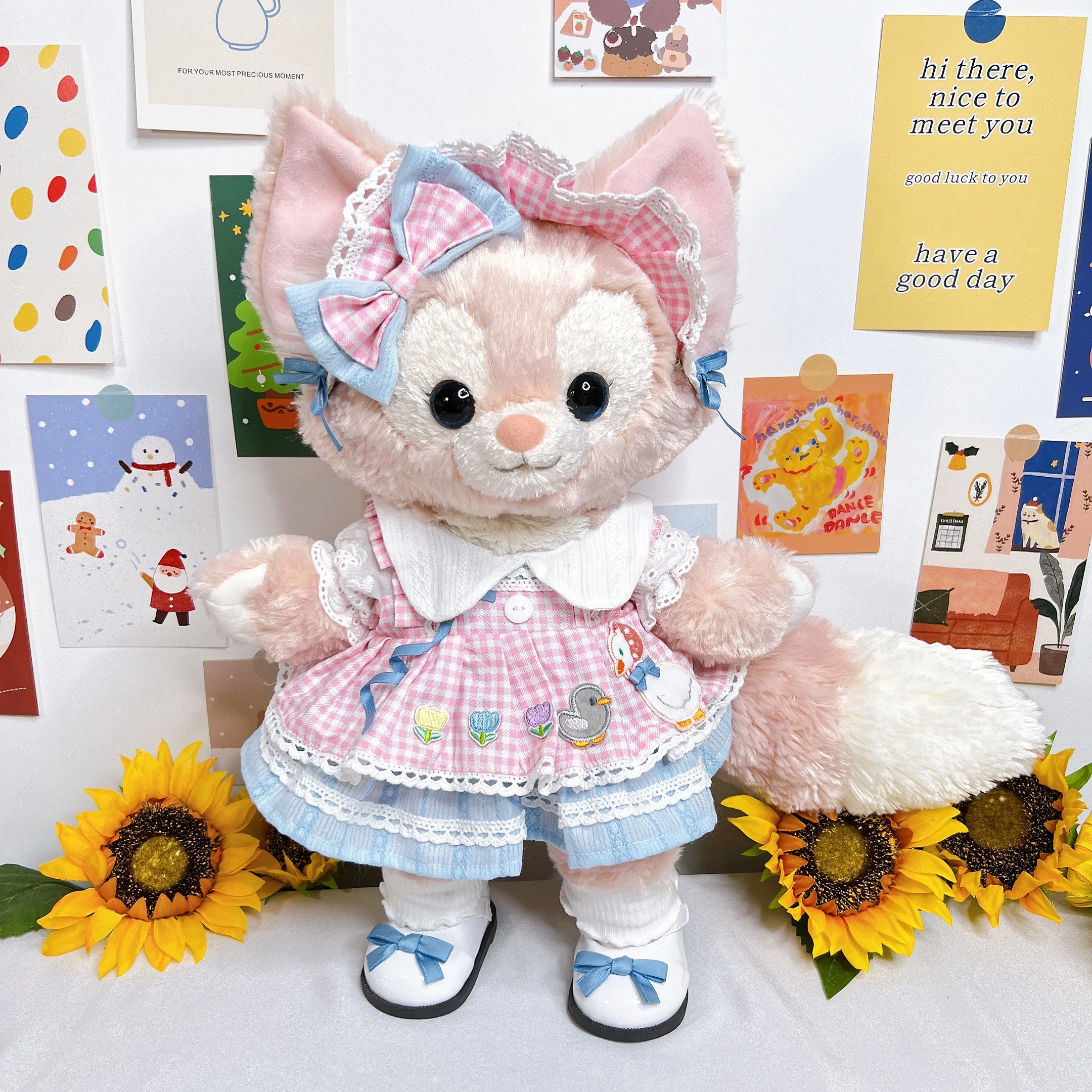 

LinaBelle clothes are wearing a double layered pink checkered skirt