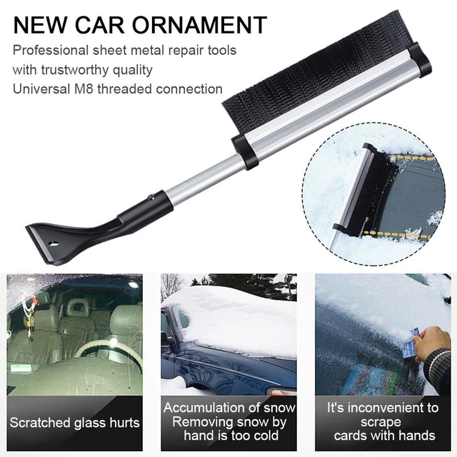 Extendable Snow Removal Broom For Car Windshield Ice Scraper Glass