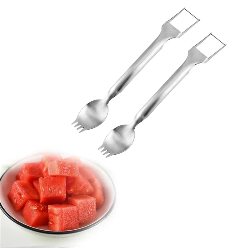 2-In-1 Stainless Steel Fruit Knife, Double-Ended Fruit Fork Slicing Knife, Suitable For Family Gatherings And Camping