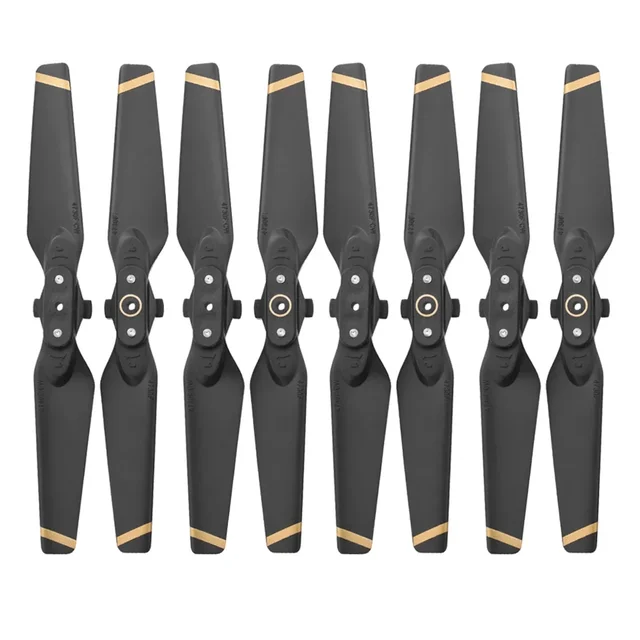 8pcs Propeller for DJI Spark Drone 4730/4732S Quick Release Folding Blades 4730F Replacement Props Spare Parts Accessories - Gold Stripe