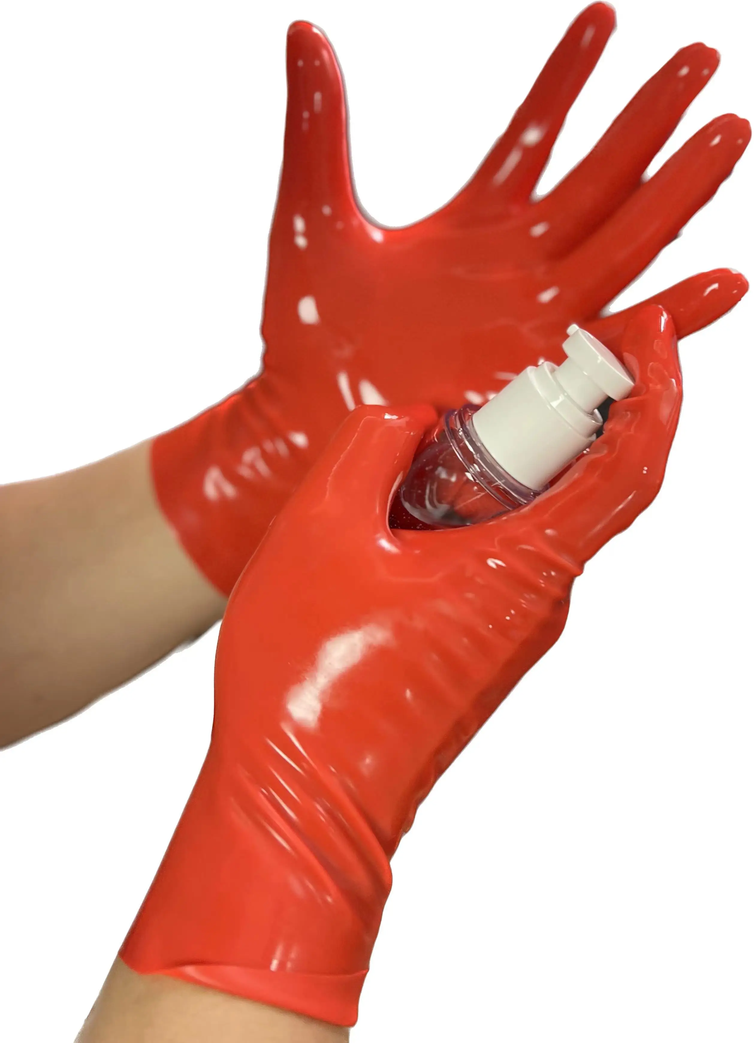 Latex Lingerie Mens Bondage Lingerie Men Latex Gloves Rubber Socks Sexy Black Short Gloves Adult Unisex Seamless Chlorine One-time Molding Fetish Wear