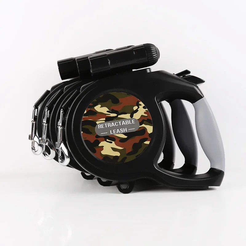 

26Ft Retractable Dog Leash with LED light Automatic Extending Strong Nylon Leash for Cat Large Puppy Small Medium Pet Accessorie
