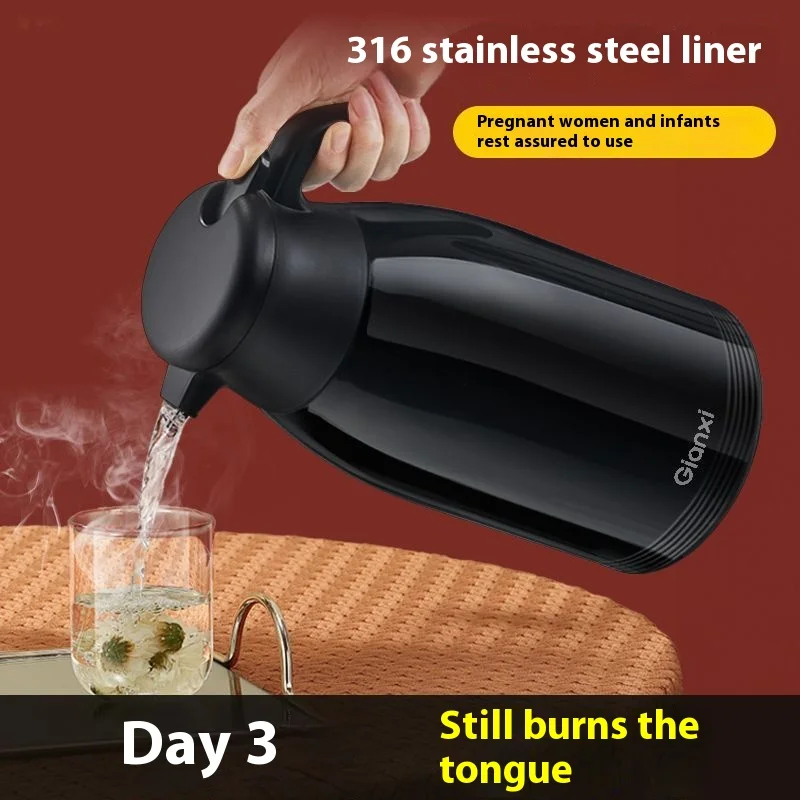 Gianxi Press Type Insulated Water Bottle Household Stainless Steel Large Capacity Insulated Water Bottle Thermal Water Bottle