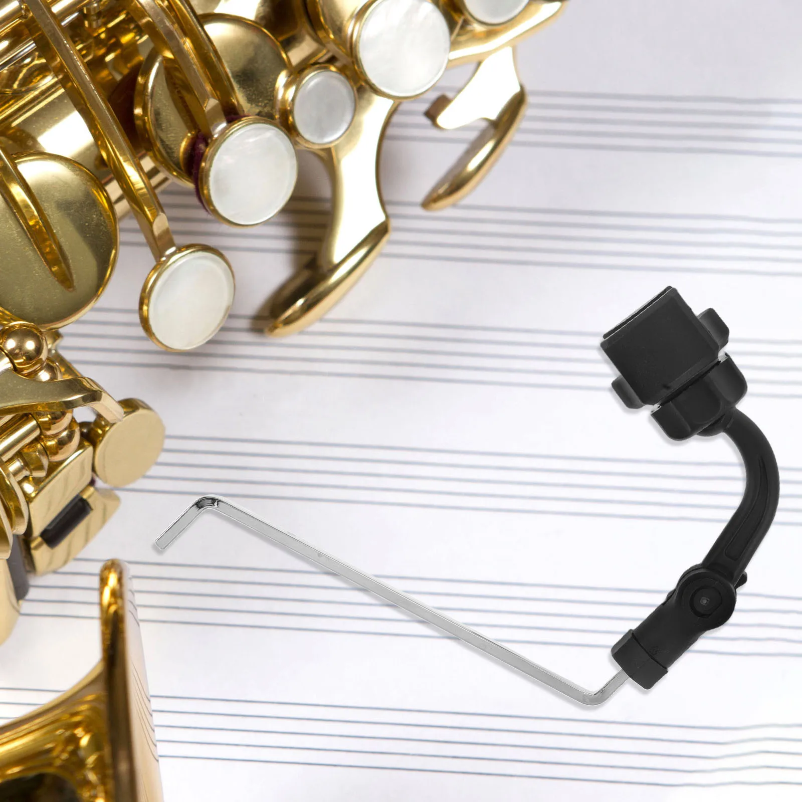 Adjustable Angle Saxophone Phone Holder Durable Alto Sax Stand Music Lyre Clip Portable Clarinet Clamp Guitar Parts Accessories