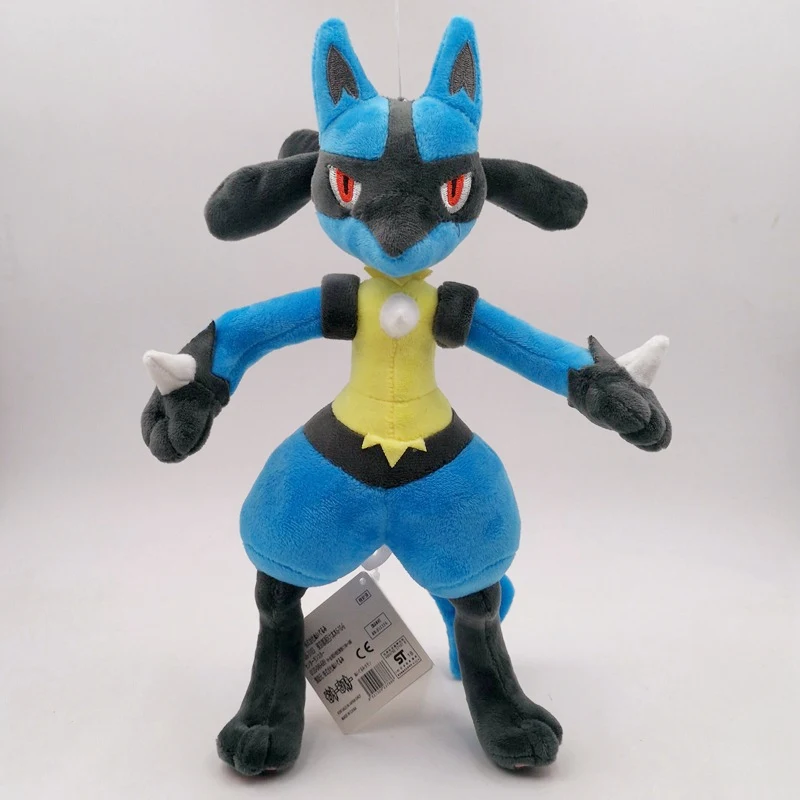 Cute Pokemon Plush Lucario Greninja Charizard Incineroar Zeraora Cinderace Torterra Kyogre Cubone Stuffed Toys for Kids Gift