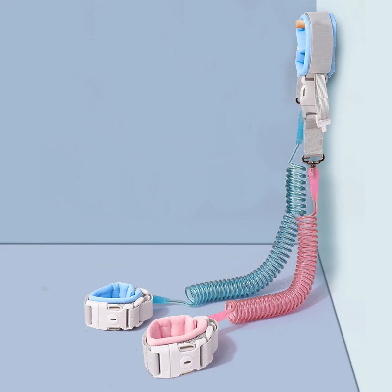 Upgraded one to two children's slip prevention loop traction rope Carrying a keylock for strolling around with a safety rope | baby harness,safety wristbands bracelets