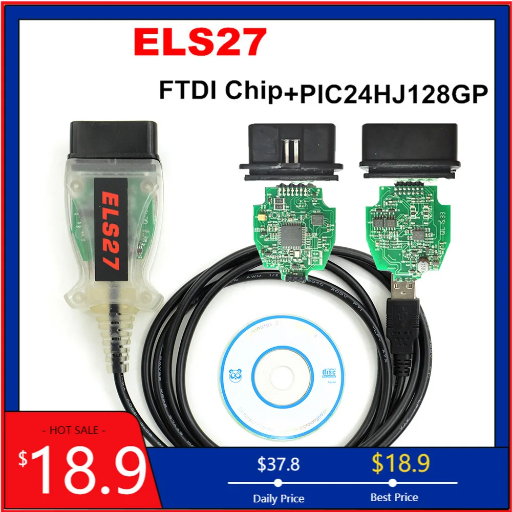 

Newest V2.3.8 ELS27 FORScan Green PCB PIC24HJ128GP+FTDI Mircochip Works ELM327&J2534 Pss-Thru For Mazda Multi-Language