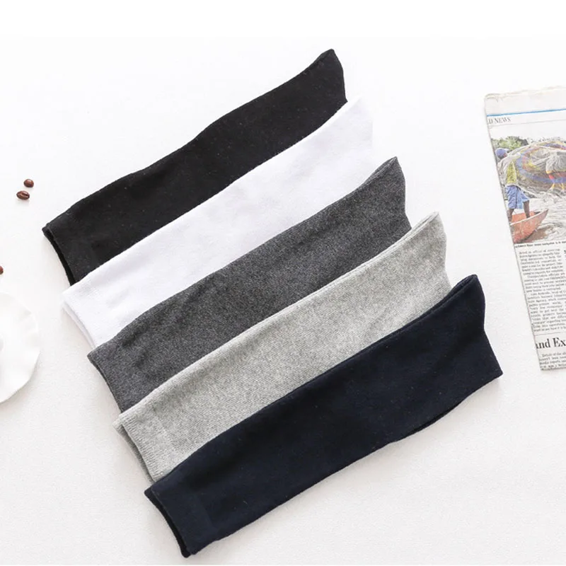 Cotton socks casual socks breathable socks solid color socks Men's Cotton Knee-high Socks Breathable Comfortable Casual Solid Color Soft Male Sox Sweat-absorbing