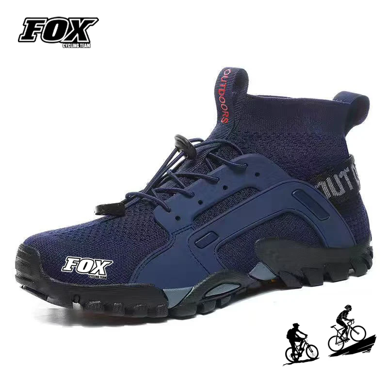 Fox Cycling Team Men Mtb Riding Sneaker Breathable Bike Shoes Bicycle Shoes Self Locking Cleats Dirt Bicycle High Gang cycling shoes