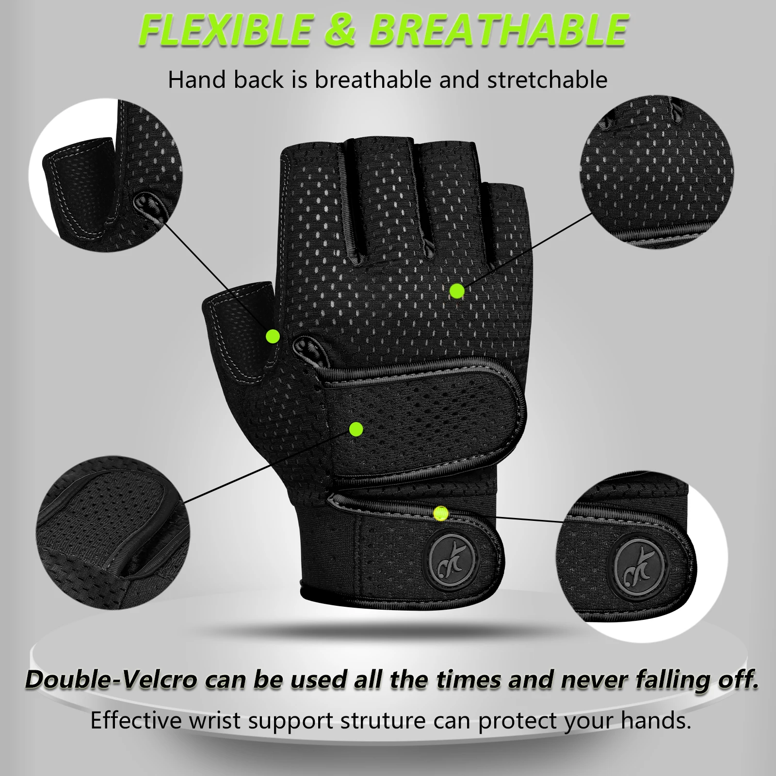 MOREOK Workout Gloves Gym Gloves for Man Women Wrist Guard Sports Dumbbell Riding Non-Slip 3MM Gel Pad Bodybuild Fitness Gloves 5