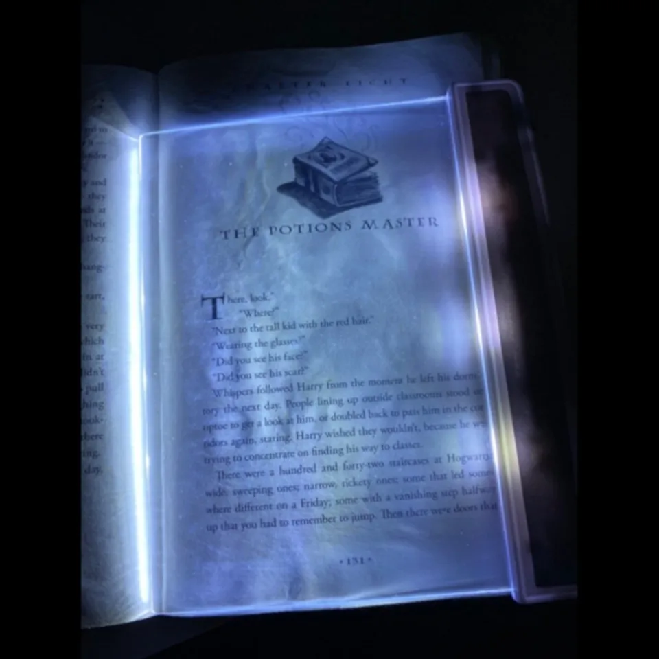 LED Book Light Reading Bed Flat Panel Eye-Caring Bookmark Light Portable Reading Lamp Mini Night Light Car Travel Gifts