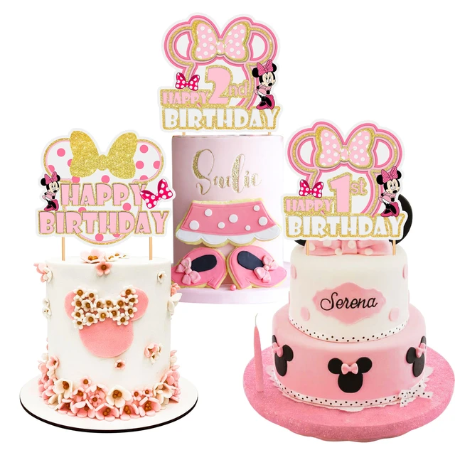 Décoration de gâteau Disney Mickey Mouse, fournitures de fête d'anniversaire  pour bébé - AliExpress