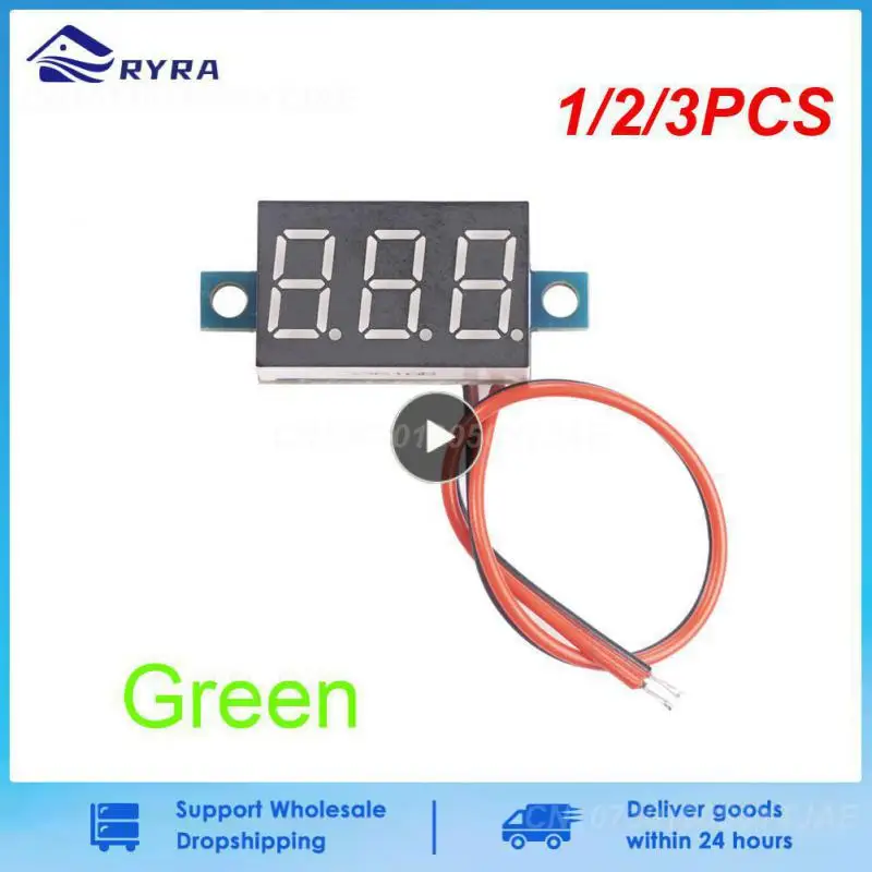 1/2/3 Pz Portatile 4.5-30V A Due Fili Dc Meter Rosso Led Display Pannello Meter Materiale Di Alta Qualità Parti Automobilistiche