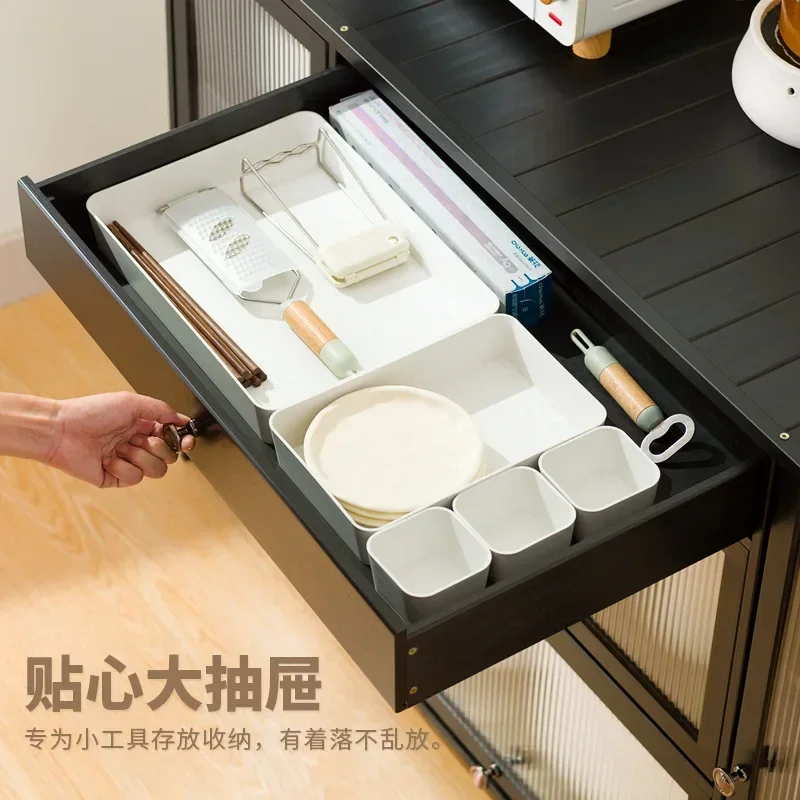 Modern Sideboard Kitchen et Side Table Coffee Bar Wooden Cabinet Display Glass Shelf Wooden Cuisine Mobile Cucina Furniture
