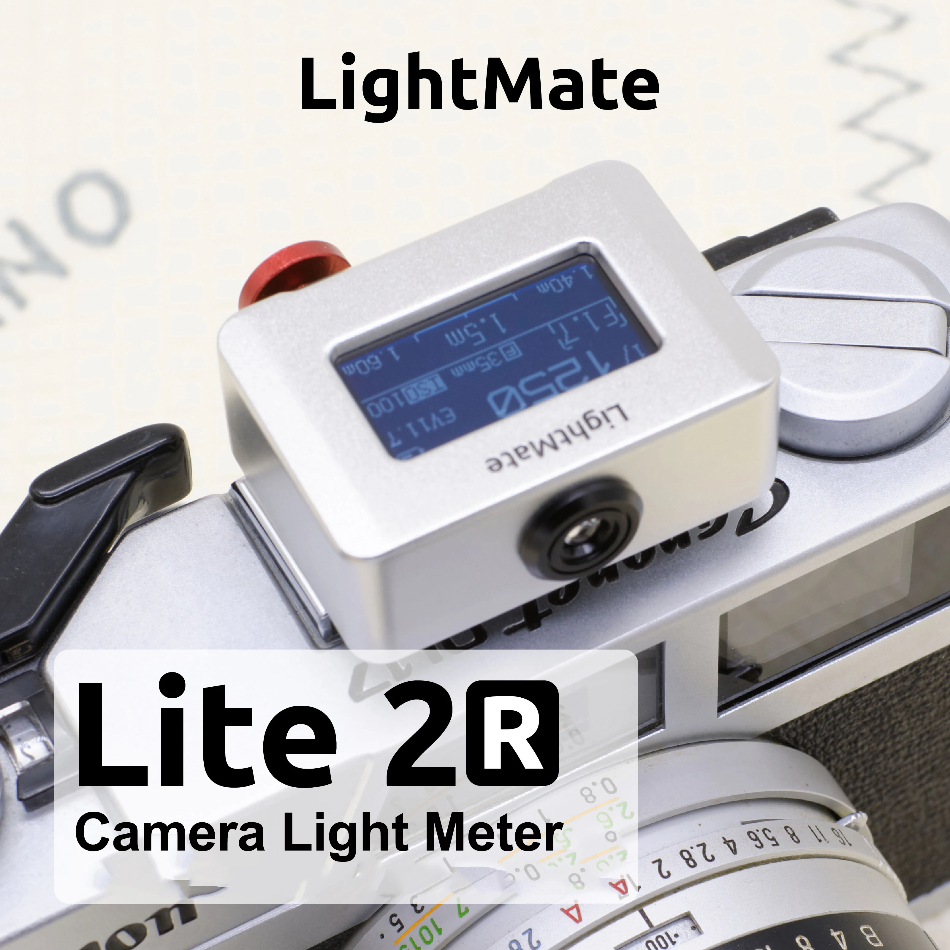 LightMate Lite 2R 라이트 계량기 LED 디스플레이 카메라 라이트 계량기, DSLR 카메라 사진 액세서리용 콜드 슈 포함