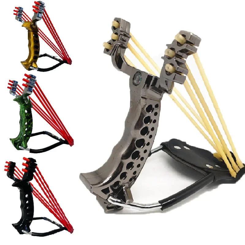 Slingshot Hunting Catapult Folding Wrist Traditional Rubber Band Slingshots Powerful Outdoor Shooting Fishing Game Sling Shot 4