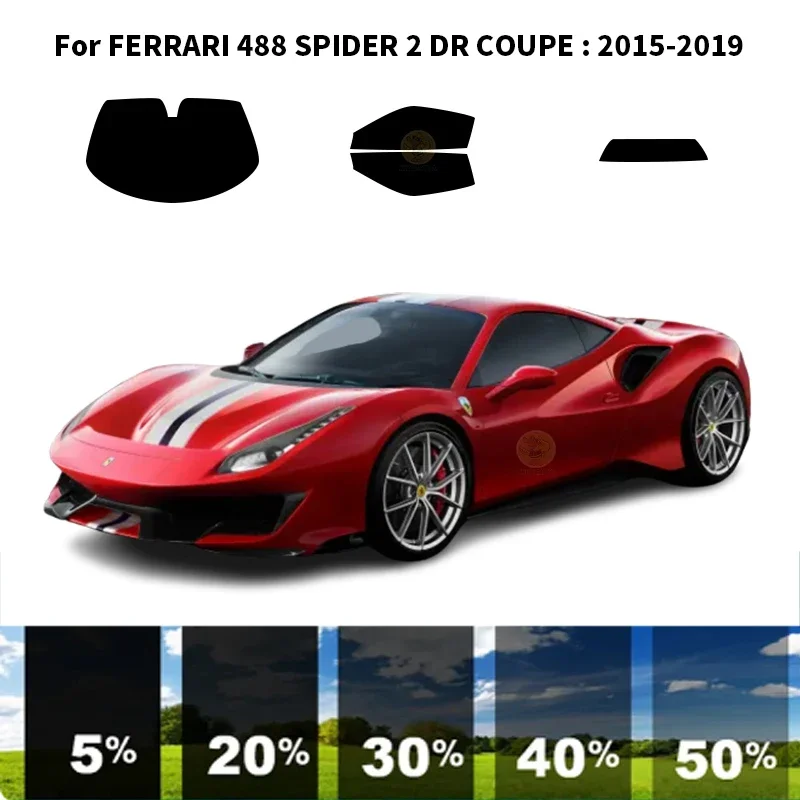 

Precut nanoceramics car UV Window Tint Kit Automotive Window Film For FERRARI 488 SPIDER 2 DR COUPE 2015-2019