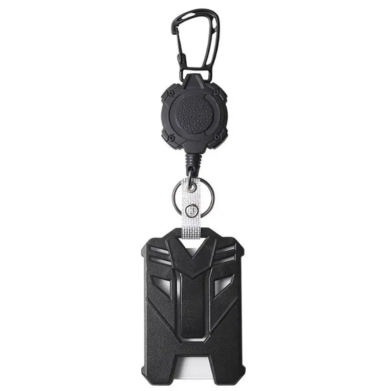 Neuer Ausweishalter mit Karabinerhaken, Taktischer ID-Halter mit Einziehbarer Rolle, Kletterkarabiner, Multifunktionales Zubehör – Detail 35