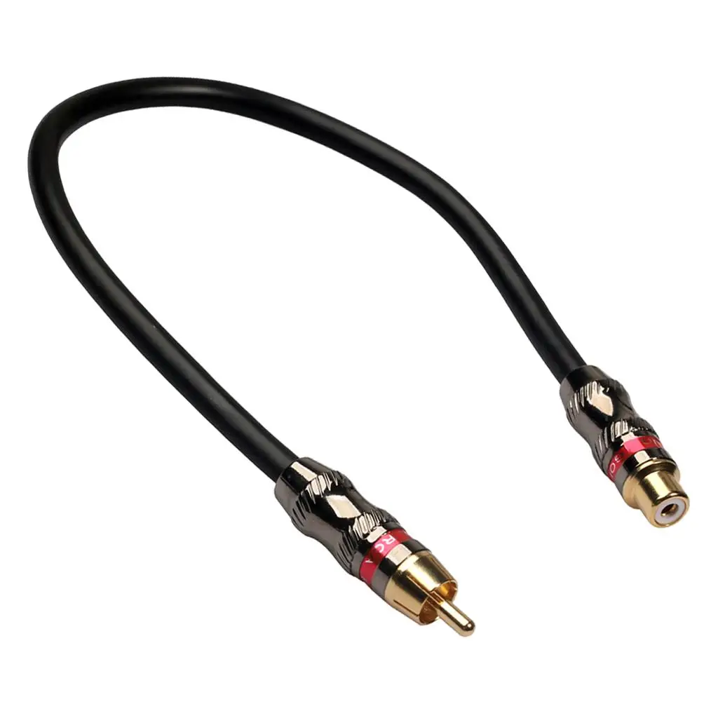 RCA Cable, Male to Female Adapter Cable (1ft) Auxiliary Audio Aux Cord for Car/Home Stereo Speaker
