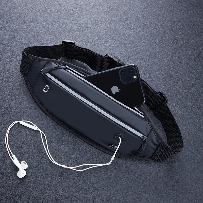 Reflective Running Mobile Phone Waist Bag Waterproof Invisible Pouch Gym Sports Bags Cycling Fitness Jogging Waist Belt Bag