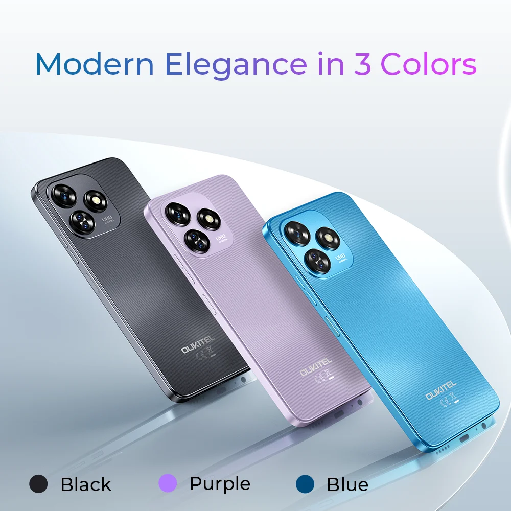 Smartphone OUKITEL C5 Pas Cher - 16 Go RAM + 256 Go ROM, écran 6.52", Batterie 5000 MAh, 4G, Bleu