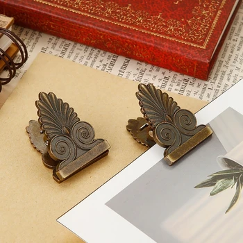 Clip per raccoglitori con clip in metallo retrò eleganti con contenitore trasparente per rilegare documenti a scuola e in Y4QF