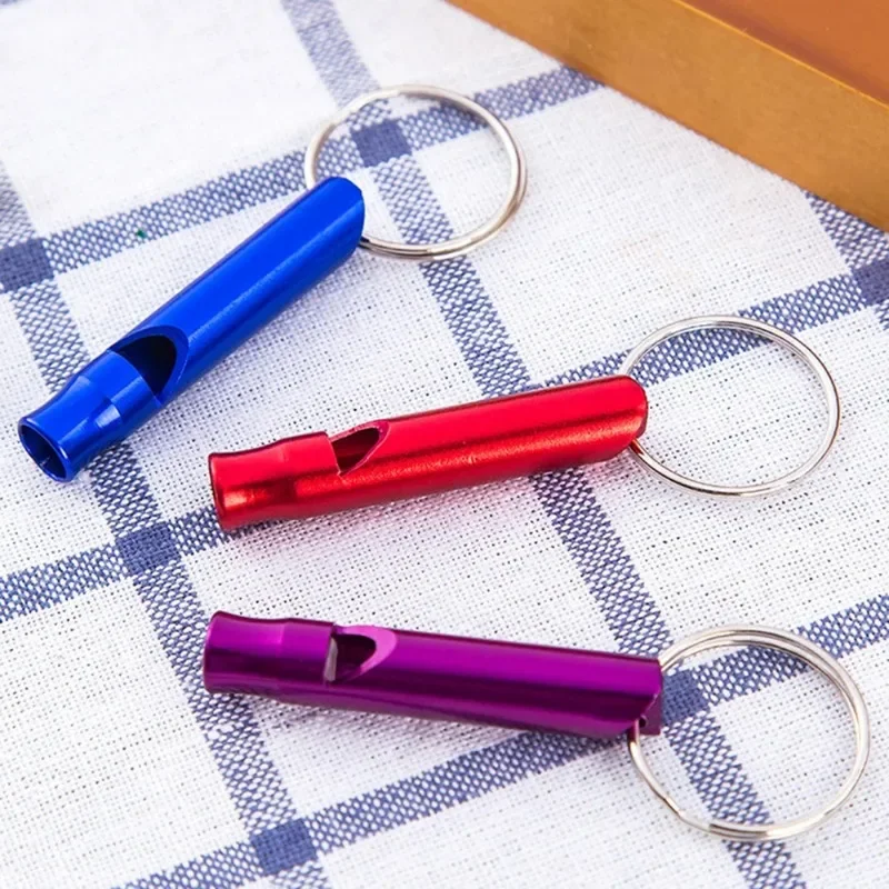 Whistle Keychain Outdoor Aluminum Alloy Portable Referee High Decibel Emergency Fire Training Survival