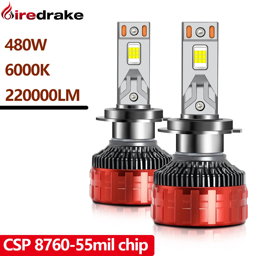 

A15 480W Three Row High Power LED Headlights Automotive Headlight Bulb H1 H4 H7 H11 9005 9006 6000K 220000LM 10-32v