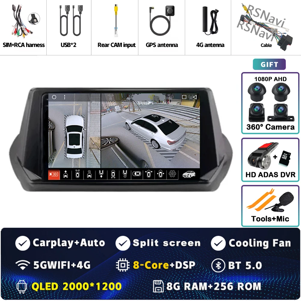 2K 8G-256G 360 DVR