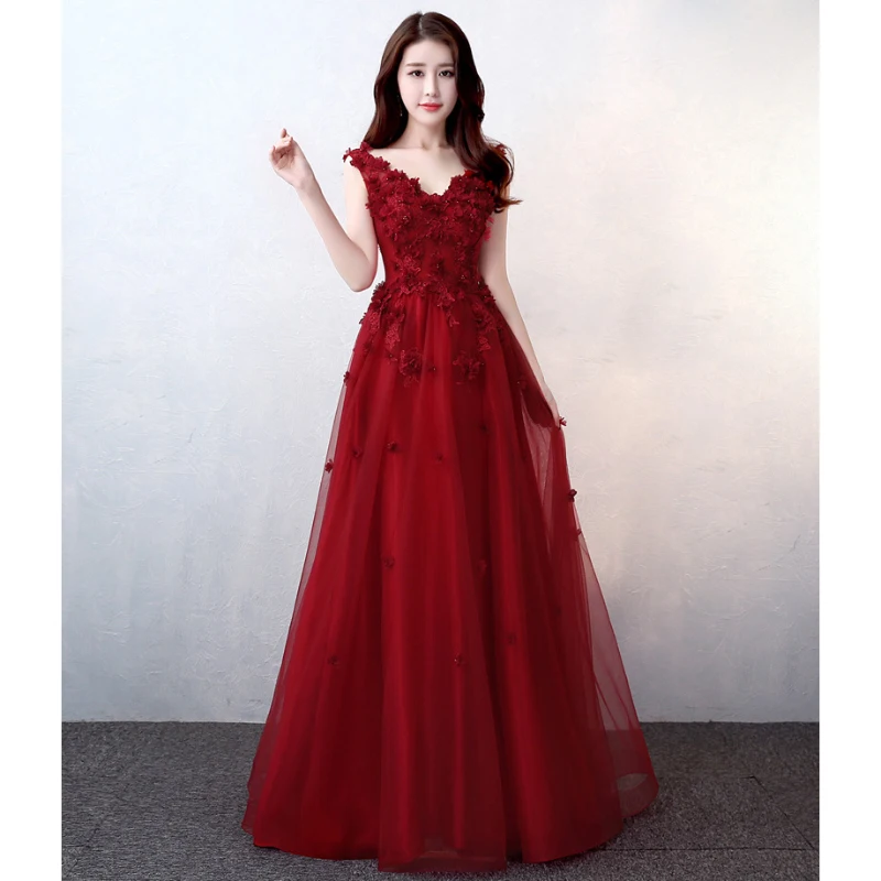 

Women's Prom Dress Simple Tulle Chiffon V-Neck Sleeveless Spaghetti Strap A-Line Floor-Length Formal Evening Dresses for 18-24Y