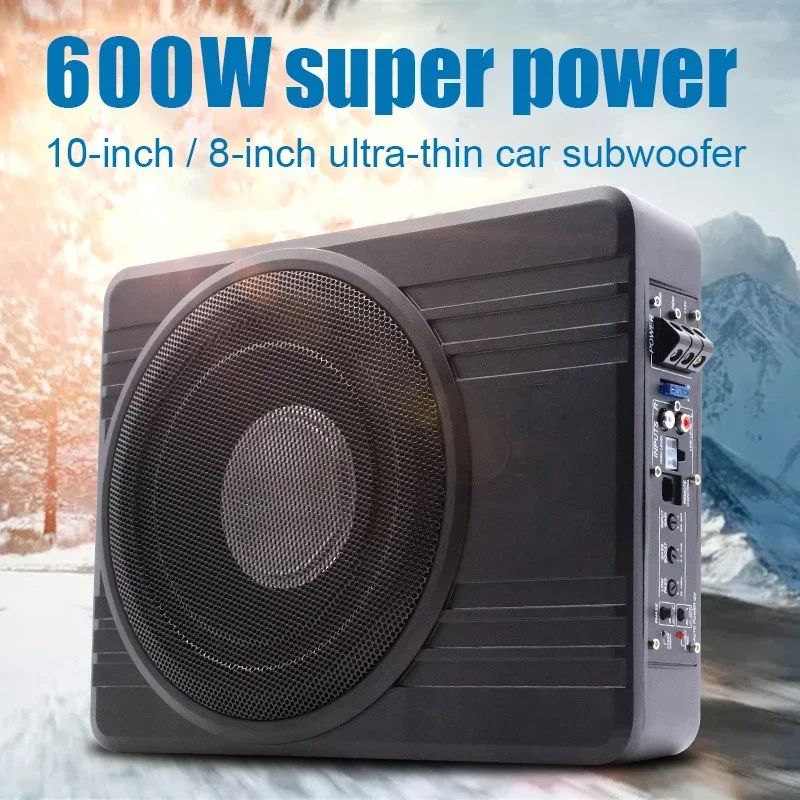 Subwoofer Da 8/10 Pollici Audio 600W Altoparlante In Lega Di Alluminio Ad Alta Potenza Modifica Subwoofer Sottosella Subwoofer Amplificato Ultrasottil
