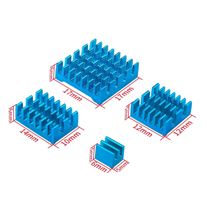 4Pcs Raspberry Pi 5 Heatsinks Aluminum Alloy Passive Cooling Customized CPU Cool