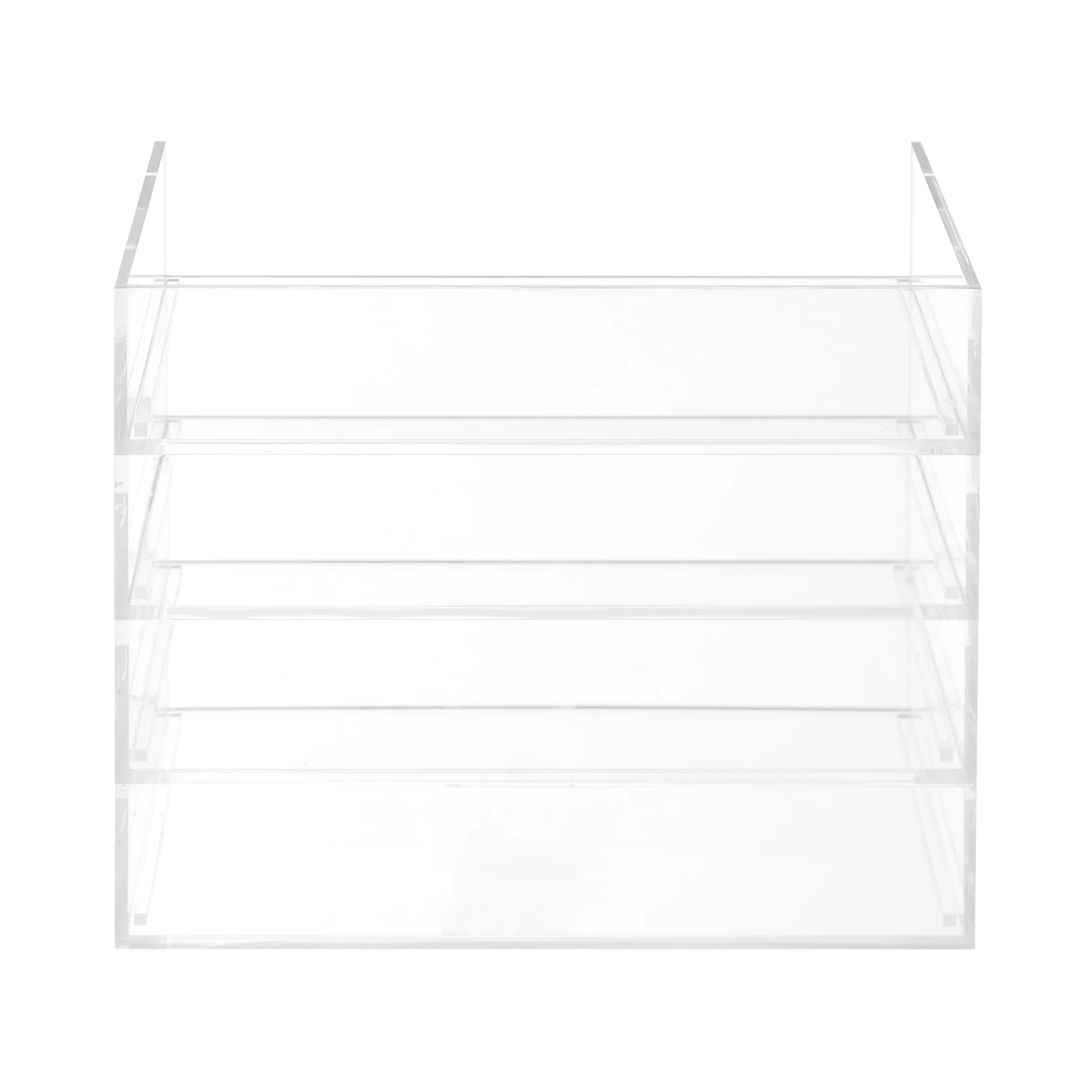 4-stufiger rechteckiger Acryl-Organizer, stapelbarer Desktop-Aufbewahrungs-Organizer – Detail 6