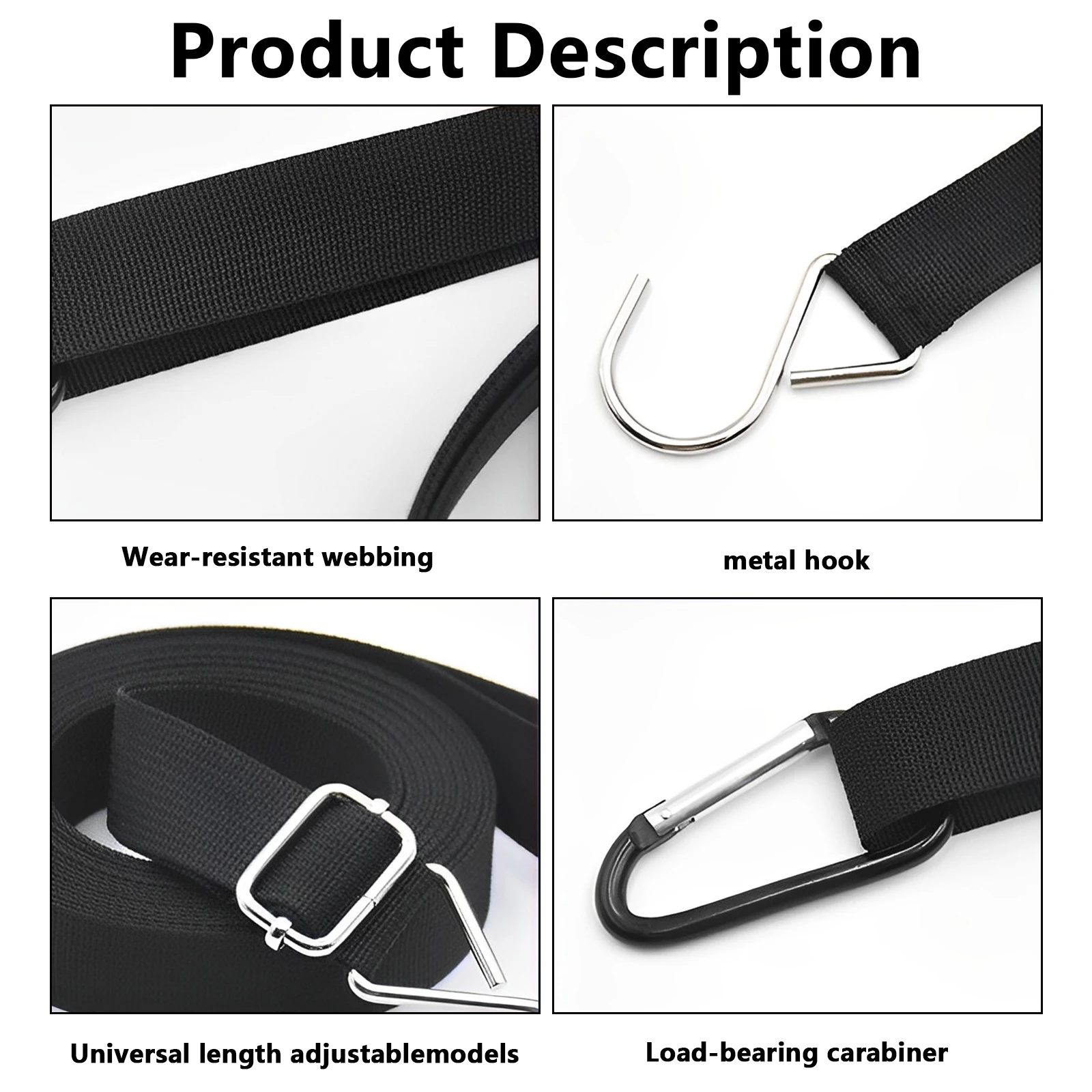 Windproof Adjustable Vehicle Cover Securing Straps - Durable Nylon Protector Ropes (2 Pack)