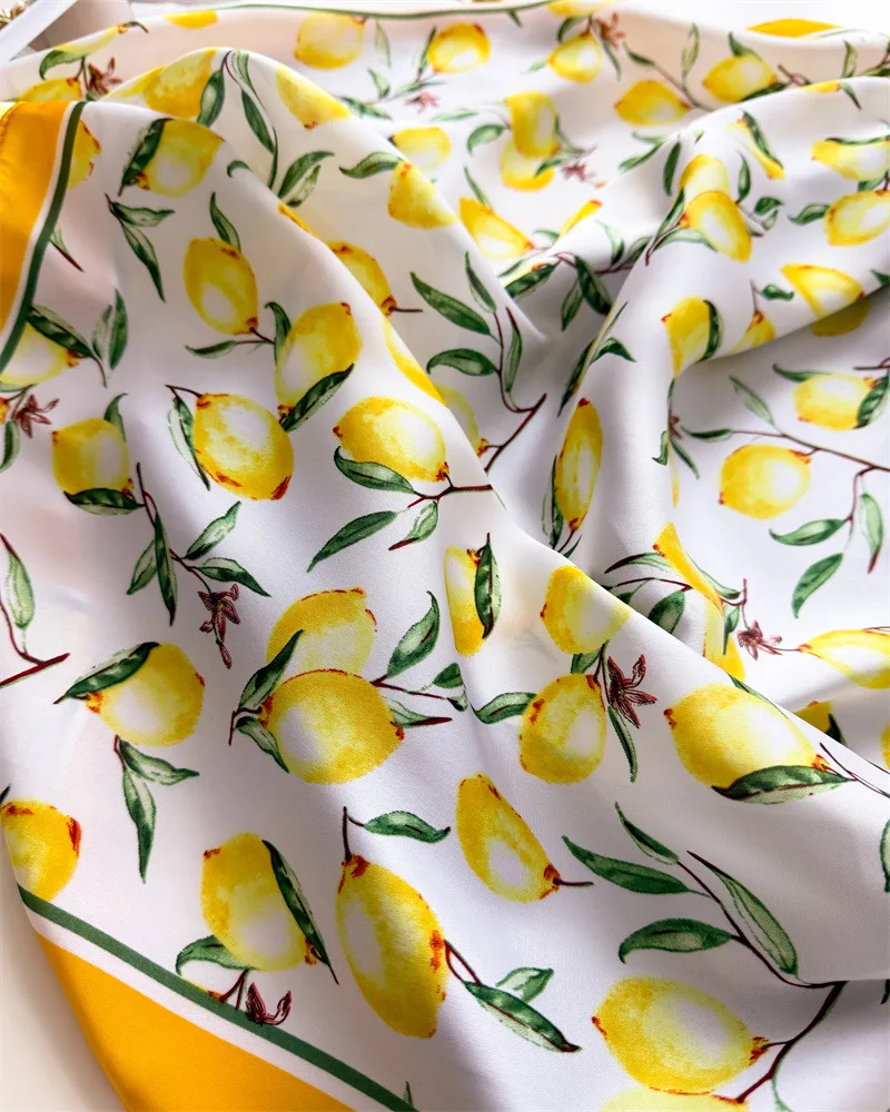 Foulard femme Cecile - Noir vert jaune | MAISON DU FOULARD