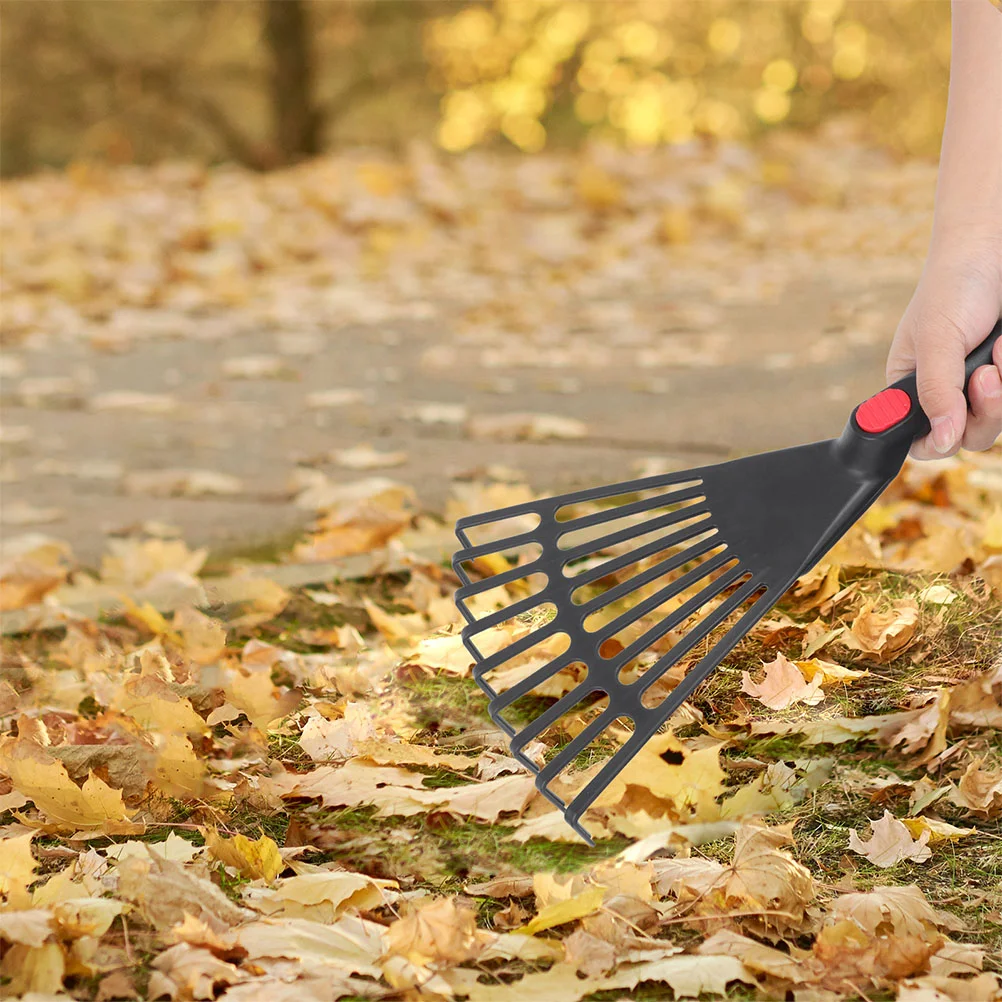 Outdoor Garden Rake Gardening Small with Handle Rakes for Plastic Leaf Flower Bed Travel
